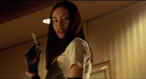 Asami (Eihi Shiina) has her own motives for seeking a role in Takashi Miike's Audition (1999)