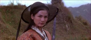 Chang Hsuan-yen (Cheng Pei-Pei) has formidable fighting skills in King Hu's Come Drink With Me (1966)