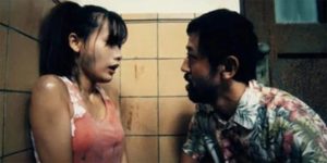 Director Higurashi (Takayuki Hamatsu) loses patience with Chinatsu (Yuzuki Akiyama)'s performance in Shin'ichiro Ueda's One Cut of the Dead (2017)