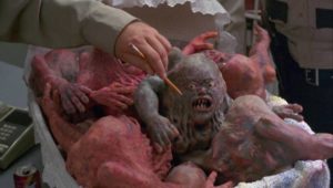 Belial and Eve's offspring are tormented in Frank Henenlotter's Basket Case 3 (1992)