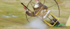 Cap'n Video (Ralph Zavadil) paragliding for the comeback special in Jay Cheel's Beauty Day (2011)