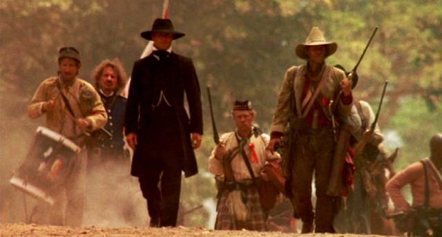 William Walker (Ed Harris) leads his mercenaries into their first battle in Nicaragua in Alex Cox's Walker (1987)