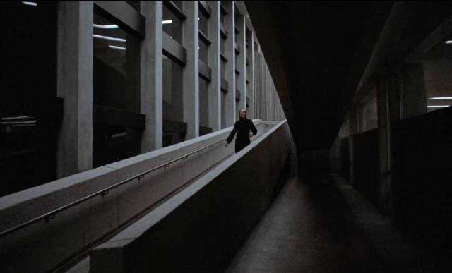 Adrian Tripod (Ron Mlodzik) haunts a sterile world in David Cronenberg's Crimes of the Future (1970)