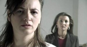 Shakti: Writer Tansul Yilmaz (Celik Nuran) prompts Elizabeth (Irena-Heliana Jandris) to reawaken suppressed memories in Andreas Marschall's Tears of Kali (2004)