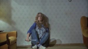 Angela (Olivia Pascal) is stalked by a killer in Jess Franco's Bloody Moon (1981)