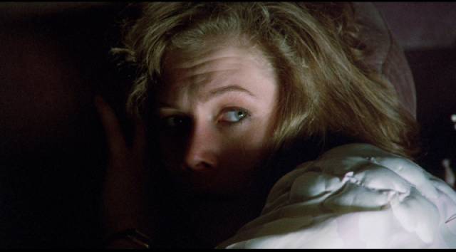 Joanna (Kathleen Turner)'s secret life crashes into her orderly daytime world in Ken Russell's Crimes of Passion (1984)