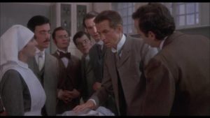 Respected surgeon Dr. Jekyll (Anthony Perkins) is already losing his grip in Gérard Kikoïne’s Edge of Sanity (1989)