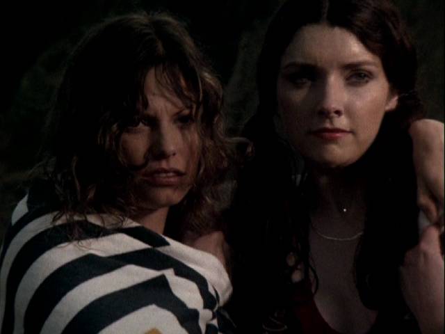 Sisters Sarah (Kay Lenz) and Patty (Morgan Brittany) have a protective bond about to be shattered when they leave for college in Robert Day's The Initiation of Sarah (1977)