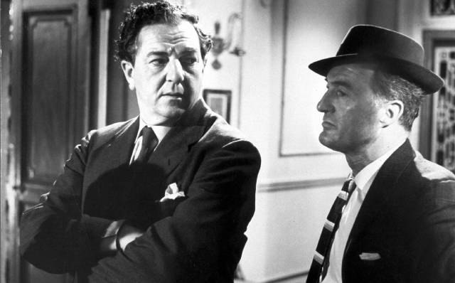 Maigret (Rupert Davies) and his right-hand man Lucas (Ewen Solon) in the BBC's Maigret (1960-63)
