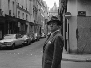 Maigret (Rupert Davies) on the streets of Paris in the BBC's Maigret (1960-63)