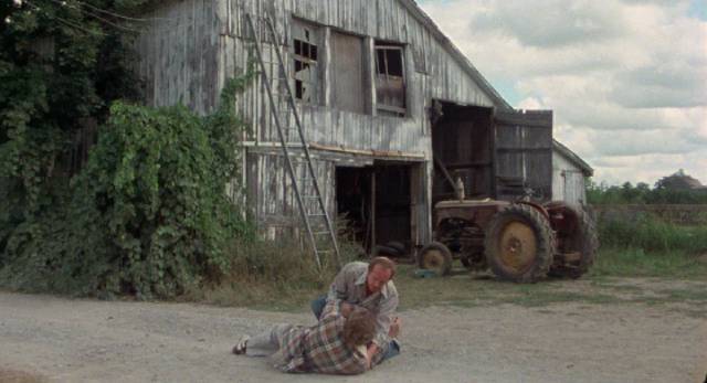 Making his way to a farm, Fred (Dominic Hogan) blames Al (Dan Hennessey) for the accident in Brian Damude's Sudden Fury (1975)