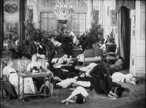 Bourgeois women drugged and imprisoned at Dr. Gilson (Gaston Michel)'s villa in Louis Feuillade's Tih-Minh (1919)