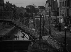 Alexandre Trauner's remarkable recreation of a section of Paris on the studio lot in Marcel Carné’s Hôtel du Nord (1938)