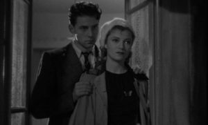 Renée (Annabella) and Pierre (Jean-Pierre Aumont) look for the last time at a world they're determined to leave in Marcel Carné's Hôtel du Nord (1938)