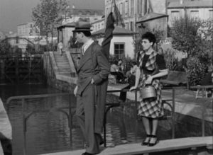 Raymonde (Arletty) loses patience with Edmond (Louis Jouvet)'s romantic moping in Marcel Carné’s Hôtel du Nord (1938)