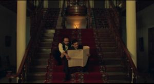 Nephews Ramazan (Akbar Zanjanpour) and Shaban (Shahram Golchin) scheme to inherit the estate in Mohammad Reza Aslani’s Chess of the Wind (1979)