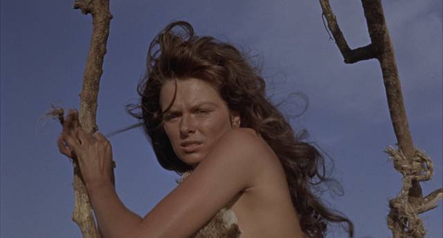 Julie Ege as a glamorous cavewoman in Don Chaffey's Creatures the Word Forgot (1971)