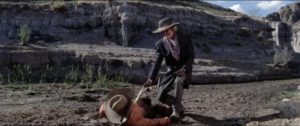 Outlaw John Jenkins (Carlos East) dispatches bounty hunter Miranda (Noé Murayama) in Fernando Duran Rojas’ Vibora caliente aka Hot Snake (1976)