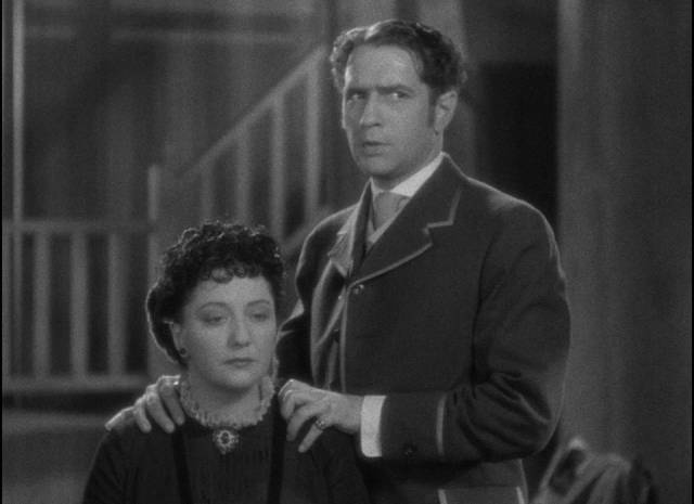 Julie (Helen Morgan) and Steve (Donald Cook) are confronted with their "racial crime" in James Whale's Show Boat (1936)