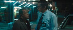Triad Hon Sam (Eric Tsang) and Inspector Wong Chi Shing (Anthony Wong) know each other well in Andrew Lau Wai-keung and Alan Mak’s Infernal Affairs (2002)