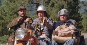 Donald Pleasence, Don Calfa and Kate Reid hit the road in search of gold in Gerald Potterton's The Rainbow Boys (1973)