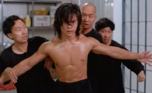 Ricky (Fan Siu-wong) confronts violent gangs in prison in Lam Ngai-Choi’s Riki-Oh (1991)
