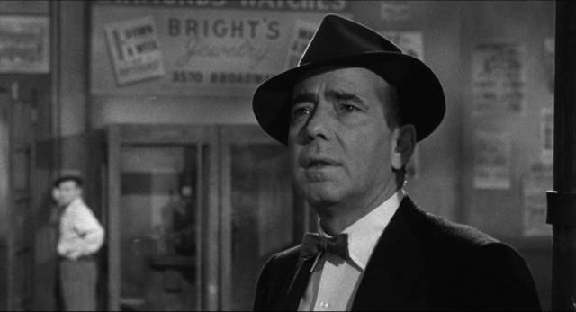 Down-on-his-luck sports reporter Eddie Willis (Humphrey Bogart) accepts a proposition from a gangster in Mark Robson's The Harder They Fall (1956)
