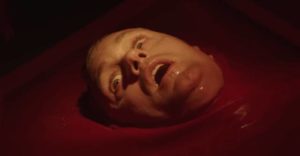 James Foster (Alexander Skarsgard) undergoes the duplication process in Brandon Cronenberg's Infinity Pool (2023)