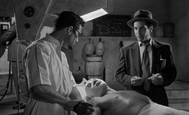 Dr. Santos (Joaquin Cordero) takes control of Santo in Joselito Rodríguez' Santo vs Evil Brain (1961)