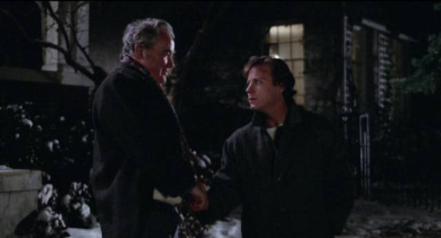 Charles (John Heard) has an uneasy relationship with his stepfather Pete (Kenneth McMillan) in Joan Micklin Silver's Chilly Scenes of Winter (1979)
