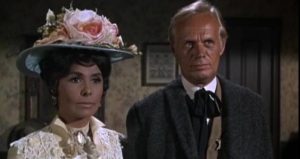 Marshal Patch (Richard Widmark) marries long-time companion Claire Quintana (Lena Horne) in Death of a Gunfighter (1969)