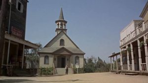 Marshal Patch (Richard Widmark) walks towards his inevitable fate in Death of a Gunfighter (1969)