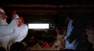 Them's mighty big chickens in Bert I. Gordon's The Food of the Gods (1976)