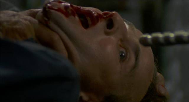 Misfit loner Bob (Giovanni Lombardo Radice) meets a painful end in Lucio Fulci's City of the Living Dead (1980)