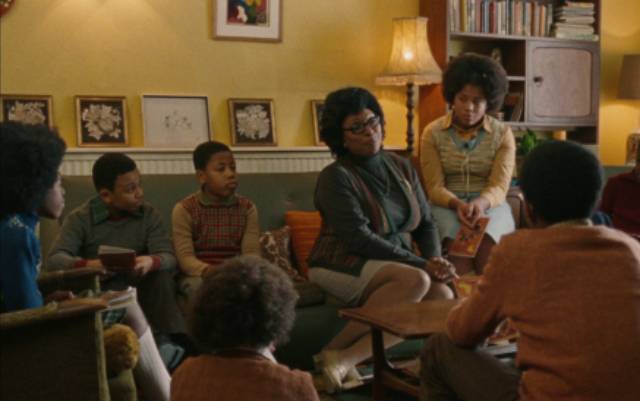 Members of the community assume the role of teacher for children neglected by the school system in Steve McQueen's Education (2020)