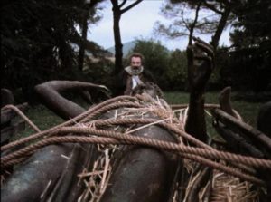 Signor De Peyrehorade (Mario Maranzana) adds an unearthed statue to his collection in Mario and Lamberto Bava's La Venere d’Ille (1979)