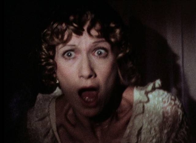Clara (Daria Nicolodi) sees something terrifying on her wedding night in Mario and Lamberto Bava's La Venere d’Ille (1979)