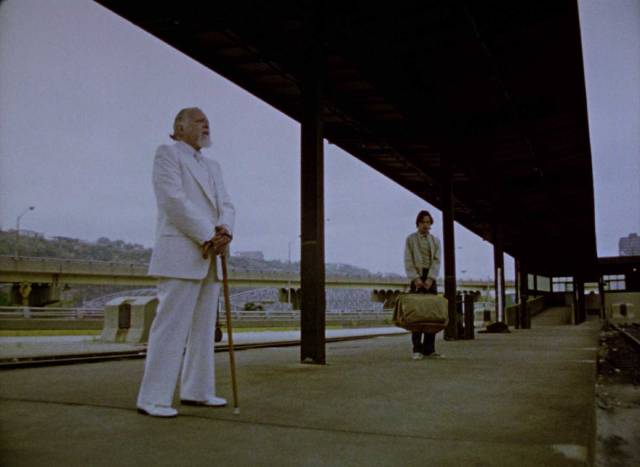 Tata Cuda (Lincoln Maazel) maintains a disdainful distance from his cousin Martin (John Amplas) in George A. Romero's Martin (1976)