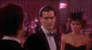 Bruce Campbell demoted to supporting player as The Heel in Sam Raimi's Crimewave (1985)