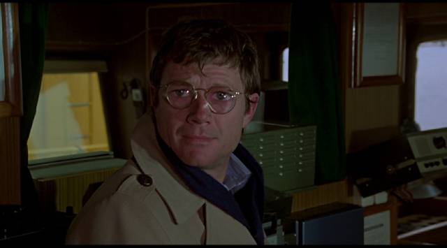 Michael Parks as demolition expert Shulman in Andrew V. McLaglen's North Sea Hijack (1980)