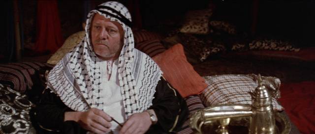 British convert to Islam Edward Sloat (Richard Attenborough) in Otto Preminger's Rosebud (1975)