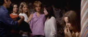 The kidnapped young women bicker among themselves in Otto Preminger's Rosebud (1975)