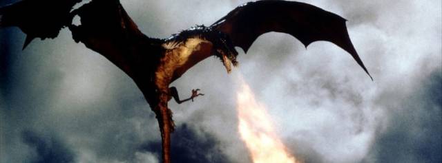 Vermithrax Pejorative, last of the dragons, lays waste to the land in Matthew Robbins' Dragonslayer (1981)