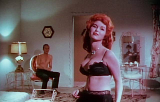 Vicky (Viki Caron) wants to appeal to husband Bill (Larry Wallace) but she can't follow through in Ron Ormond's Please Don't Touch Me (1959)
