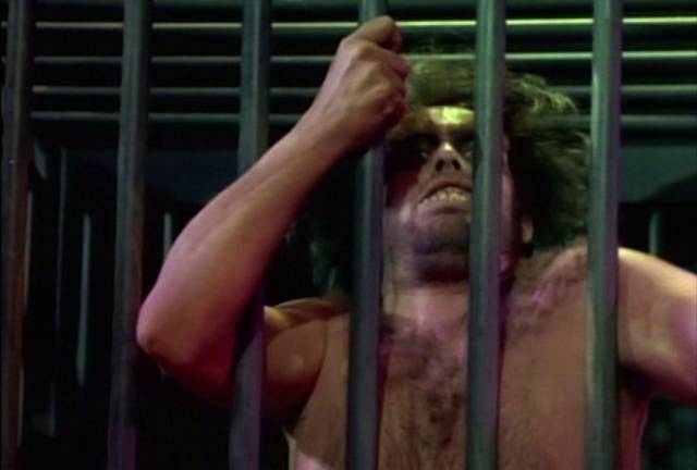 Swamp Thing (Sleepy LaBeef) doesn't take well to captivity in Ron Ormond's The Exotic Ones (1968)