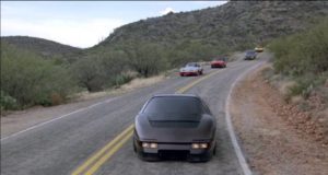 The phantom car attracts the attention of Packard (Nick Cassavetes)'s gang in Mike Marvin’s The Wraith (1986)
