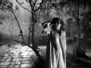 An escaped madwoman (Carolina Barret) is the catalyst in Dr. Mazali (Rafael Bertrand)'s experiment in Fernando Méndez’s The Black Pit of Dr. M (1959)