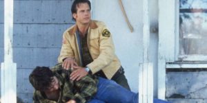 Sheriff Dale “Hurricane” Dixon (Bill Paxton) calms a domestic dispute in Carl Franklin's One False Move (1992)