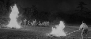 Retainers clear the field, erasing the shame of the corrupt spectacle in Tadashi Imai's Revenge (1964)