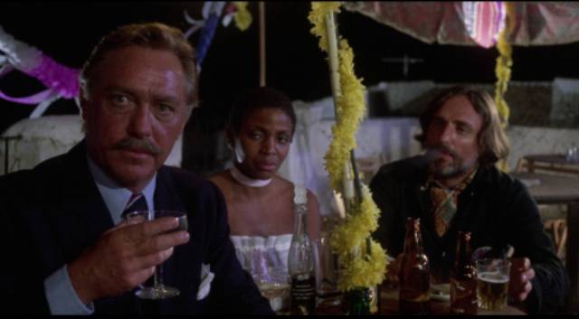 Expatriates indulge in decadent behaviour in a small Spanish town in Silvio Narizzano's The Sky Is Falling (1975)